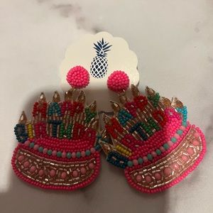 Super cute happy birthday earrings